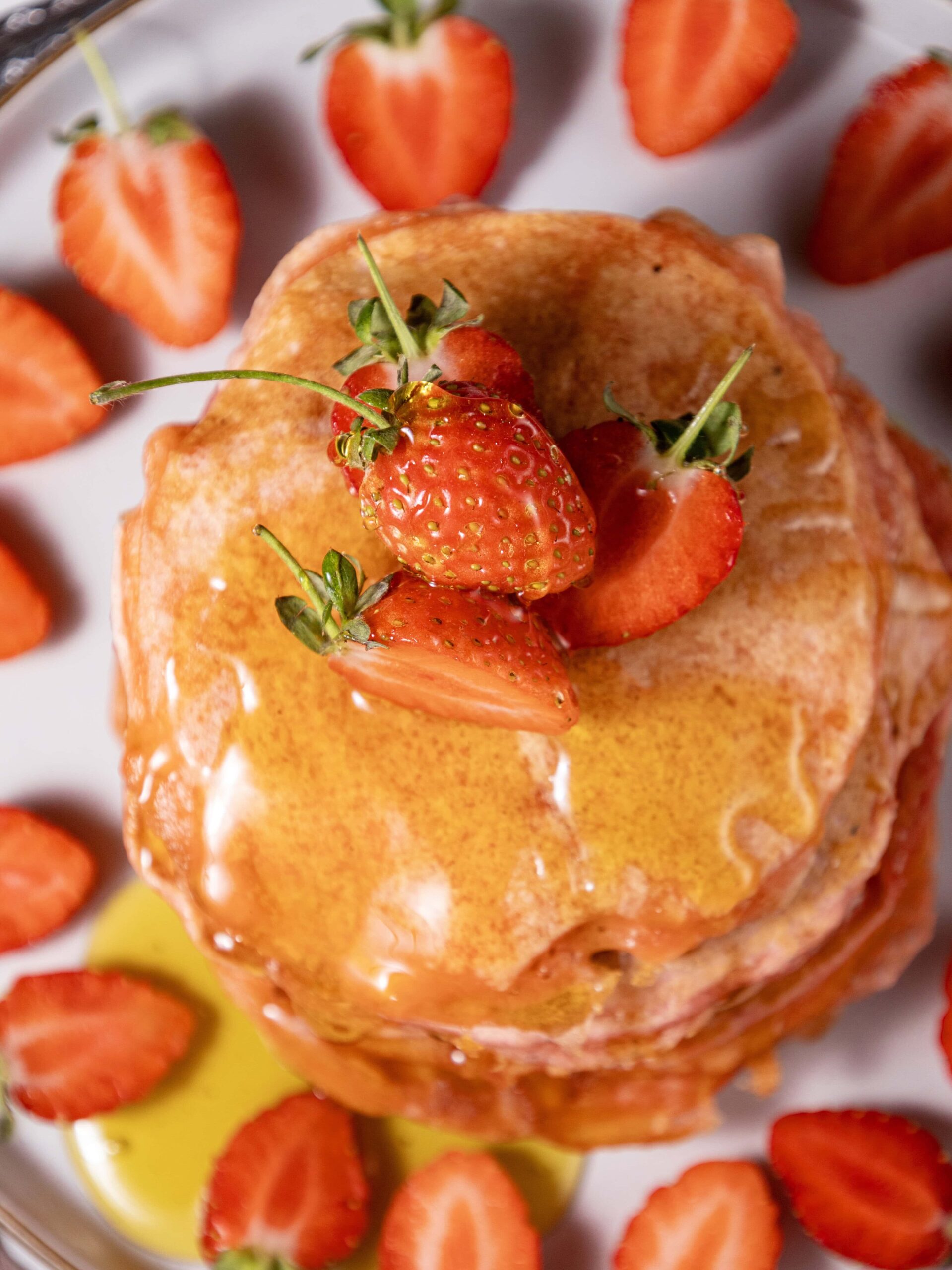 Strawberry Delight Pancakes Process Photo