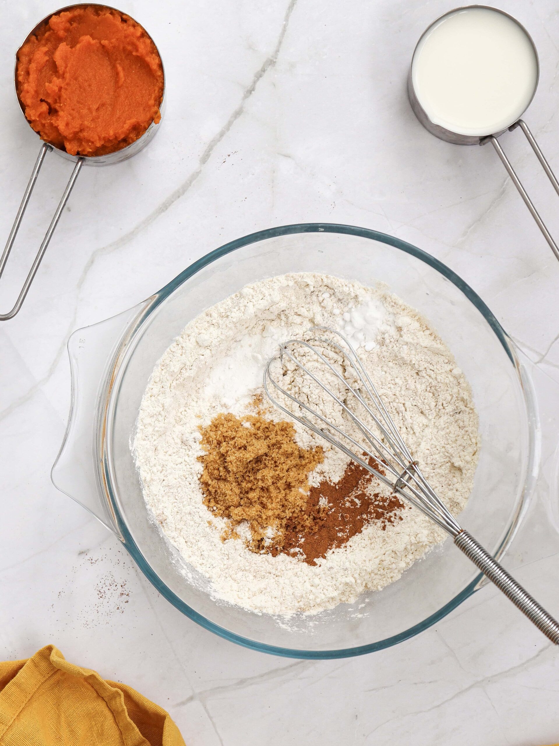 Pumpkin Pancakes Process Photo
