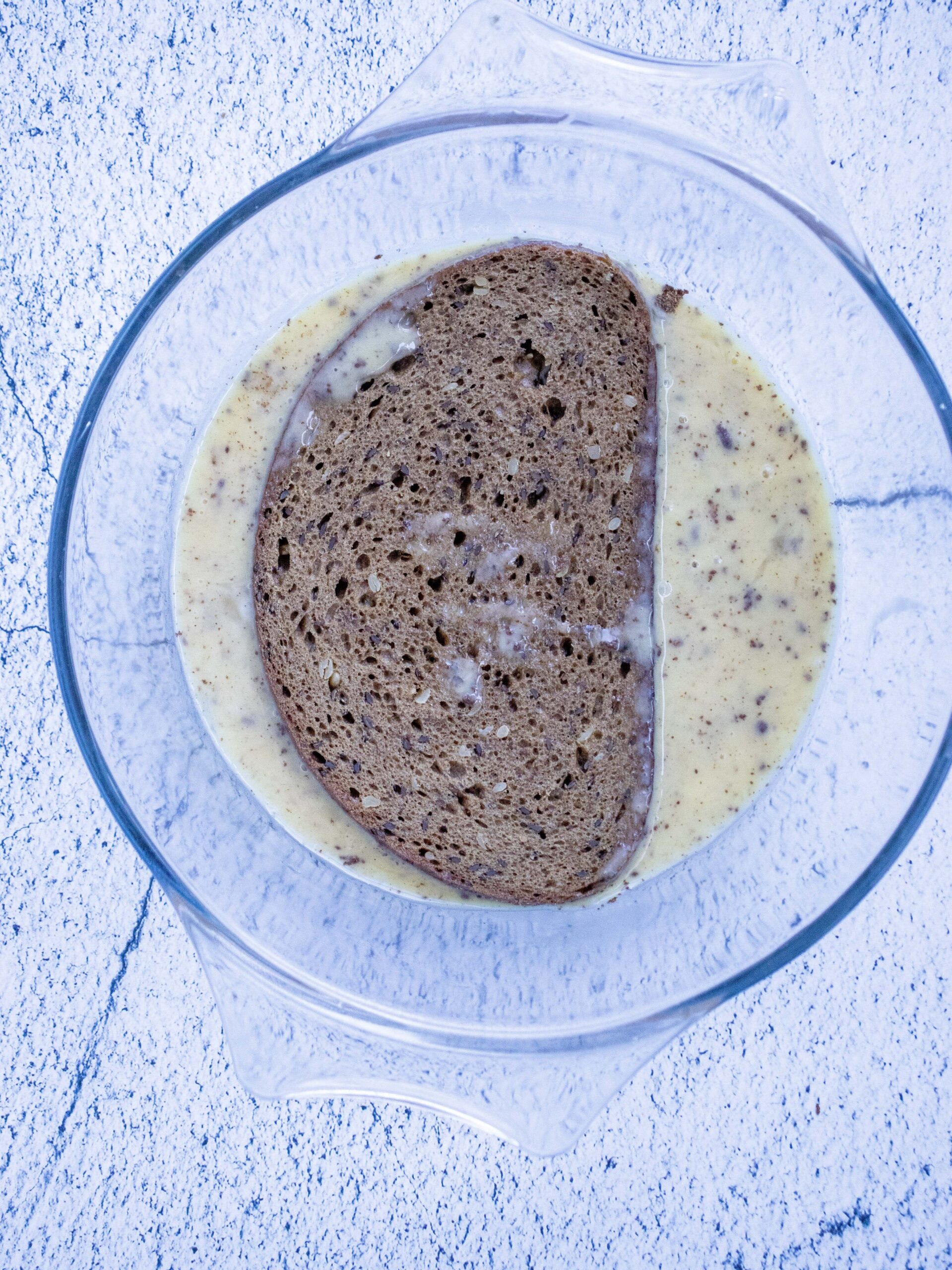 Eggnog French Toast with Sourdough Process Photo