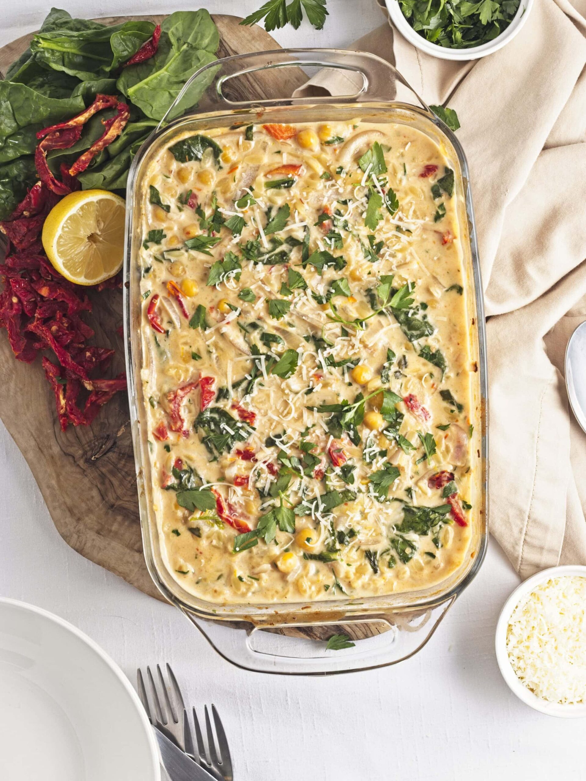 Marry Me Chickpeas and Orzo