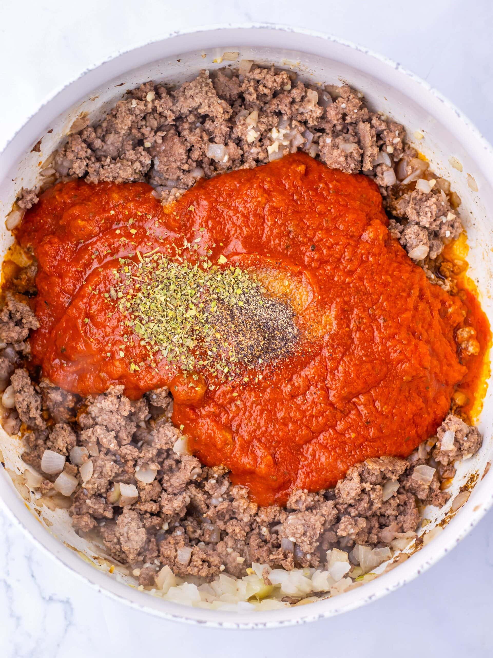 Million Dollar Spaghetti Casserole Process Photo