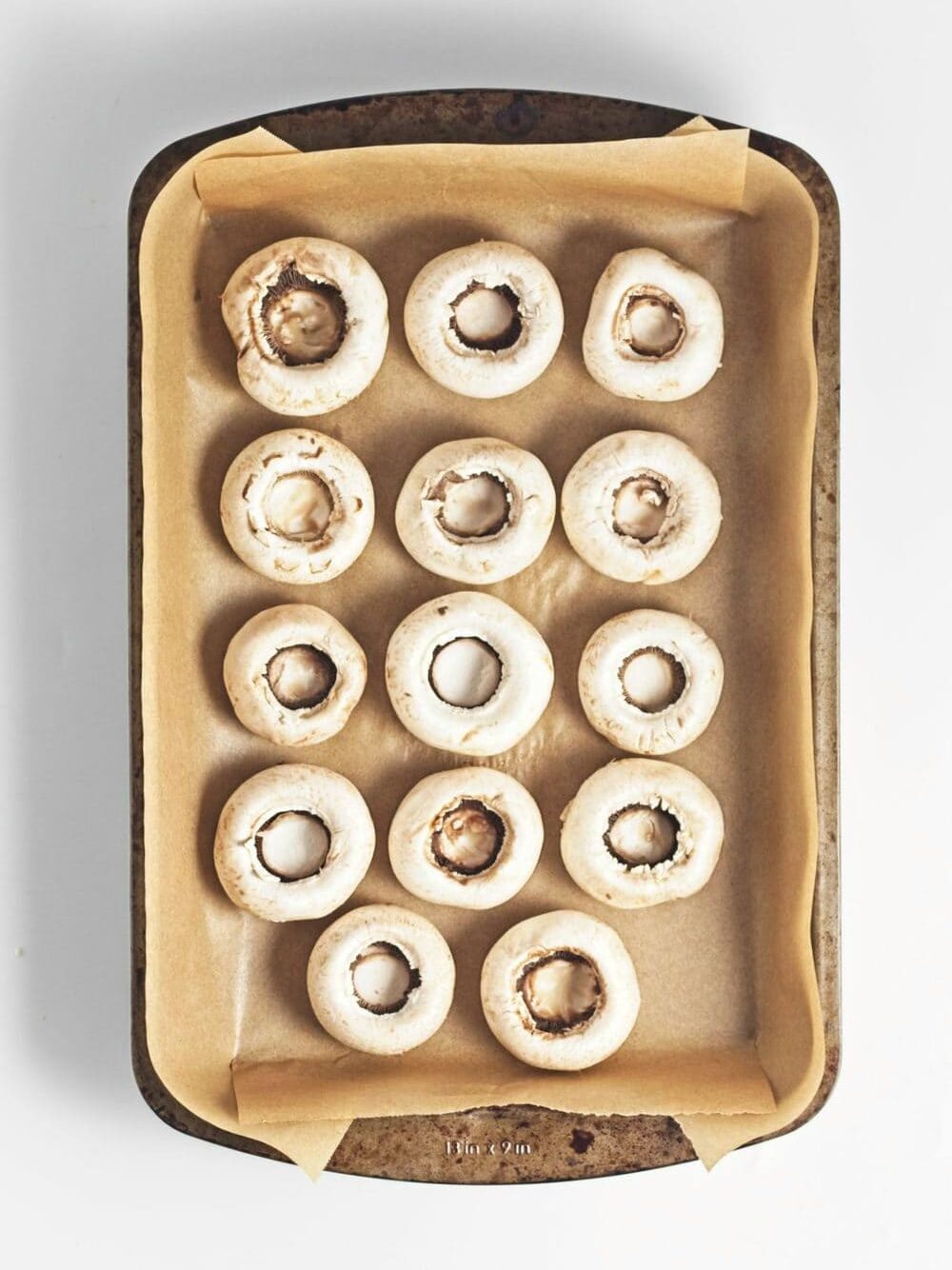 French Onion Soup Stuffed Mushrooms Process Photo