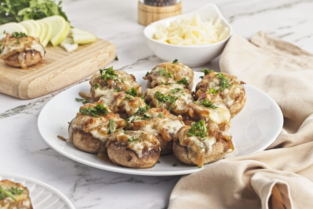 French Onion Soup Stuffed Mushrooms