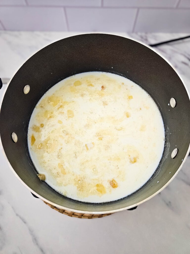 Velveeta Cheese Broccoli Soup Process Photo