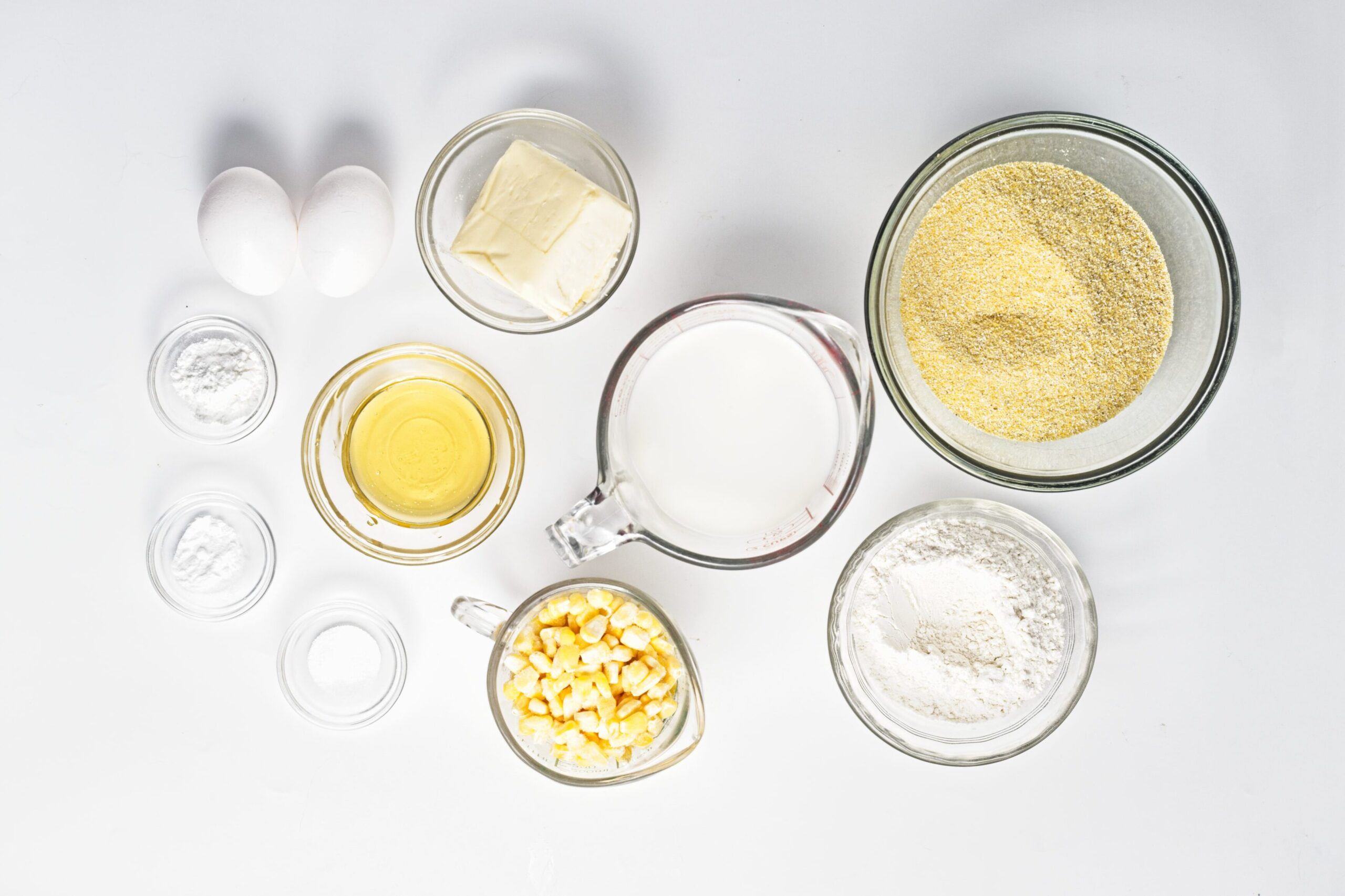 Brown Butter Skillet Cornbread Process Ingredients