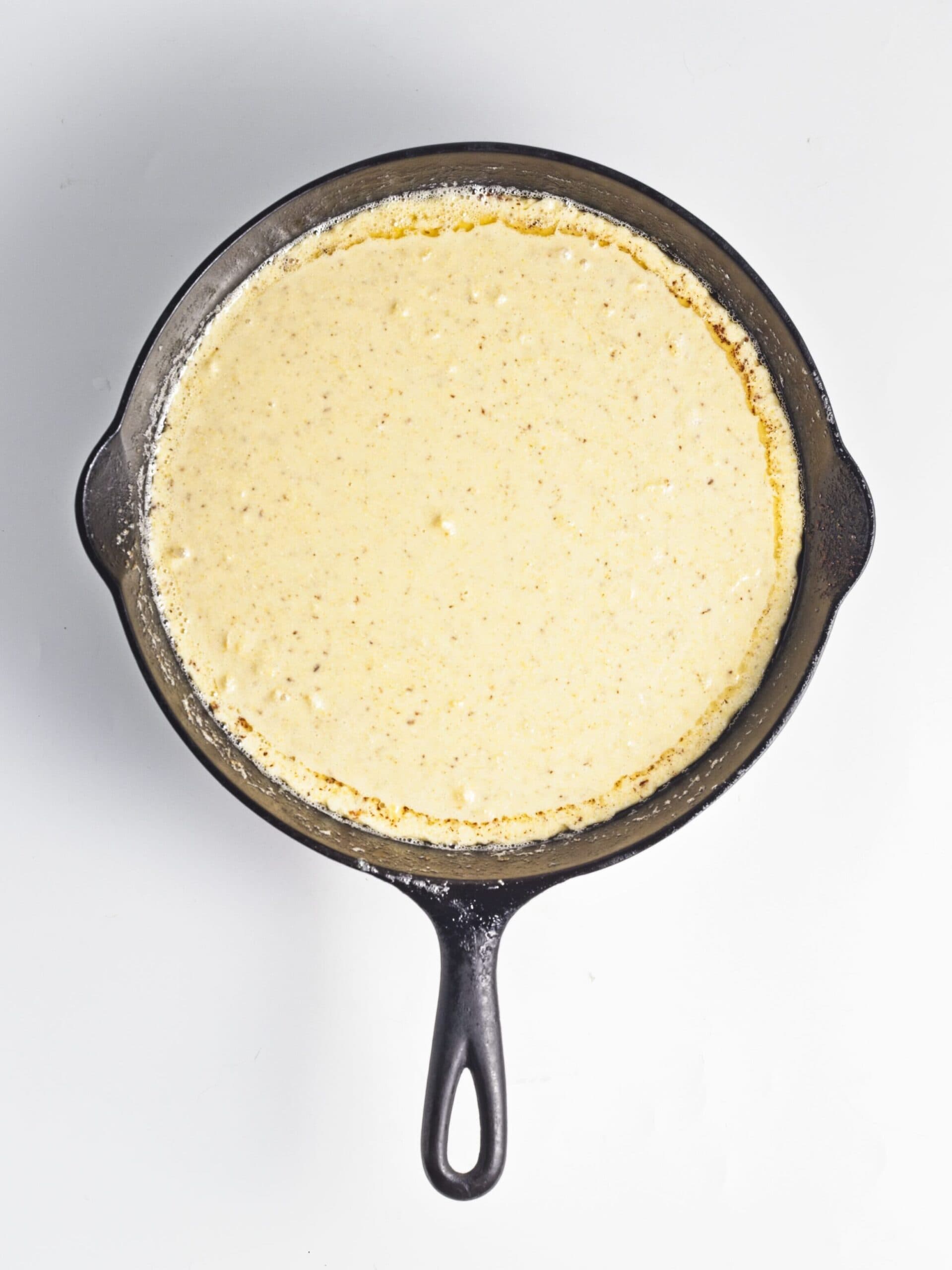 Brown Butter Skillet Cornbread Process Photo