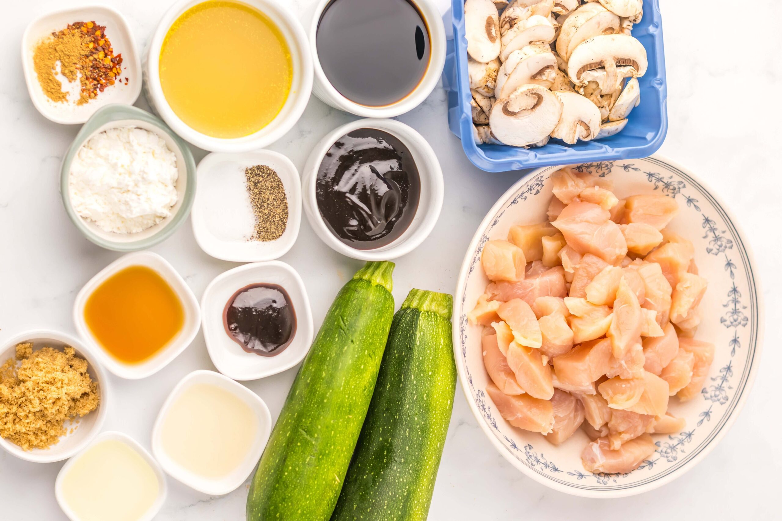 Slow Cooker Copycat Panda Express Mushroom Chicken Process Ingredients