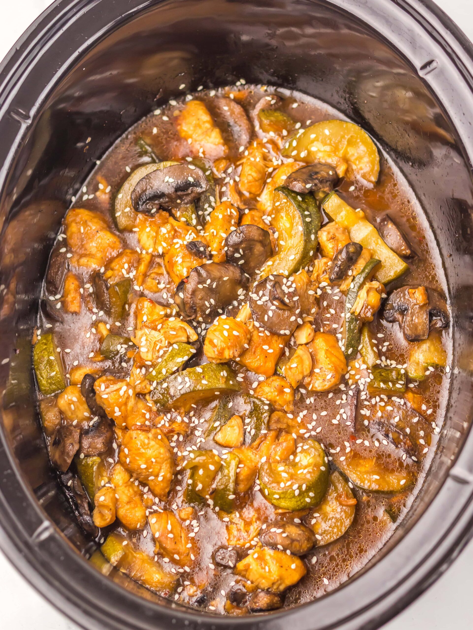 Slow Cooker Copycat Panda Express Mushroom Chicken Process Photo