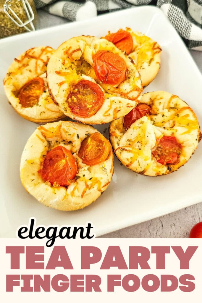 Tea Party Finger Food-Cheesy Tomato Focaccia Rolls