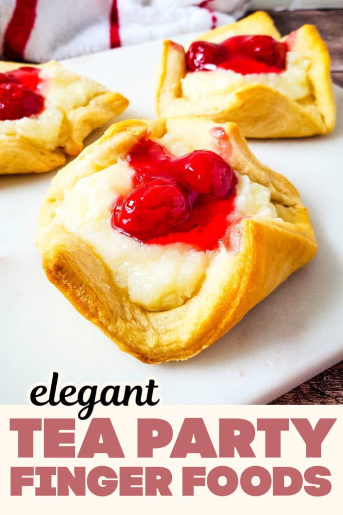 Tea Party Finger Food-Cherry Cheesecake Crescent Pastries