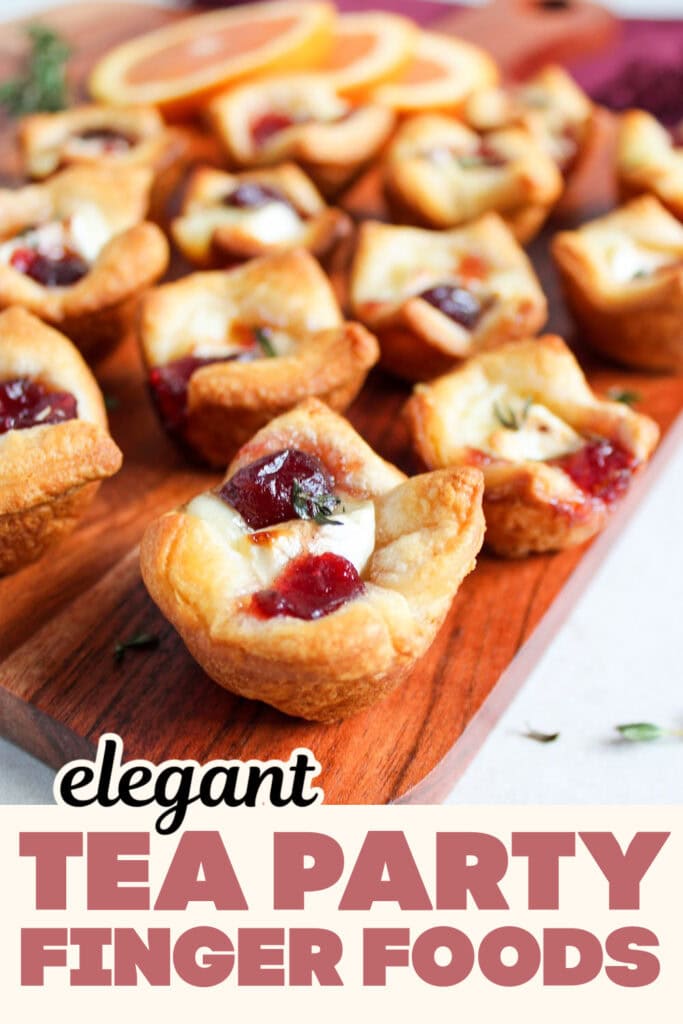 Tea Party Finger Food-Cranberry Brie Bites
