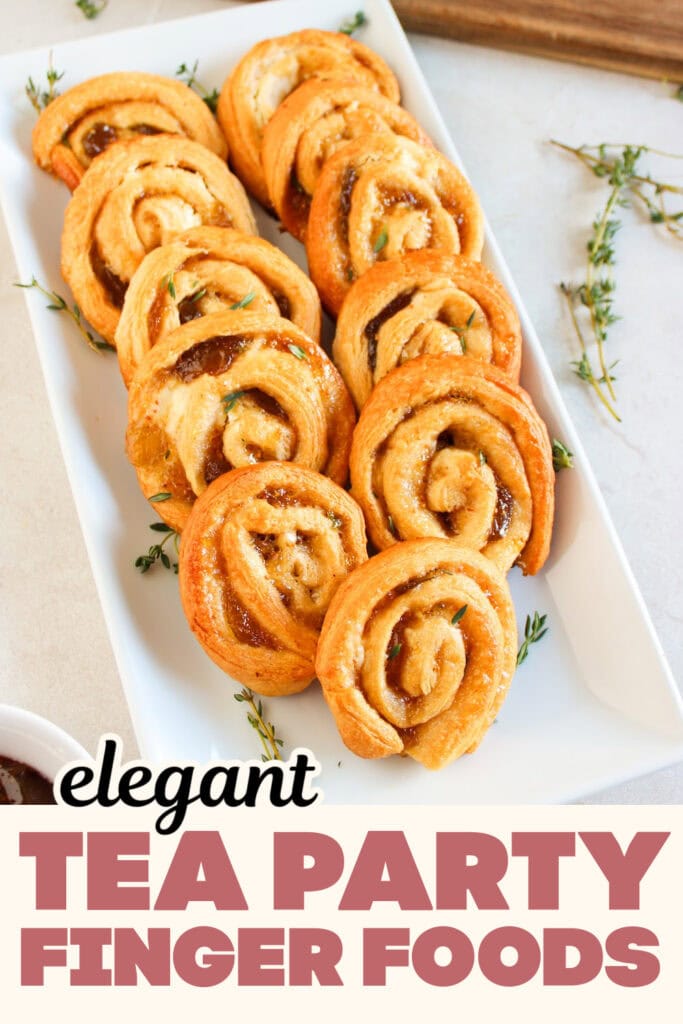 Tea Party Finger Food-Fig and Goat Cheese Pinwheel