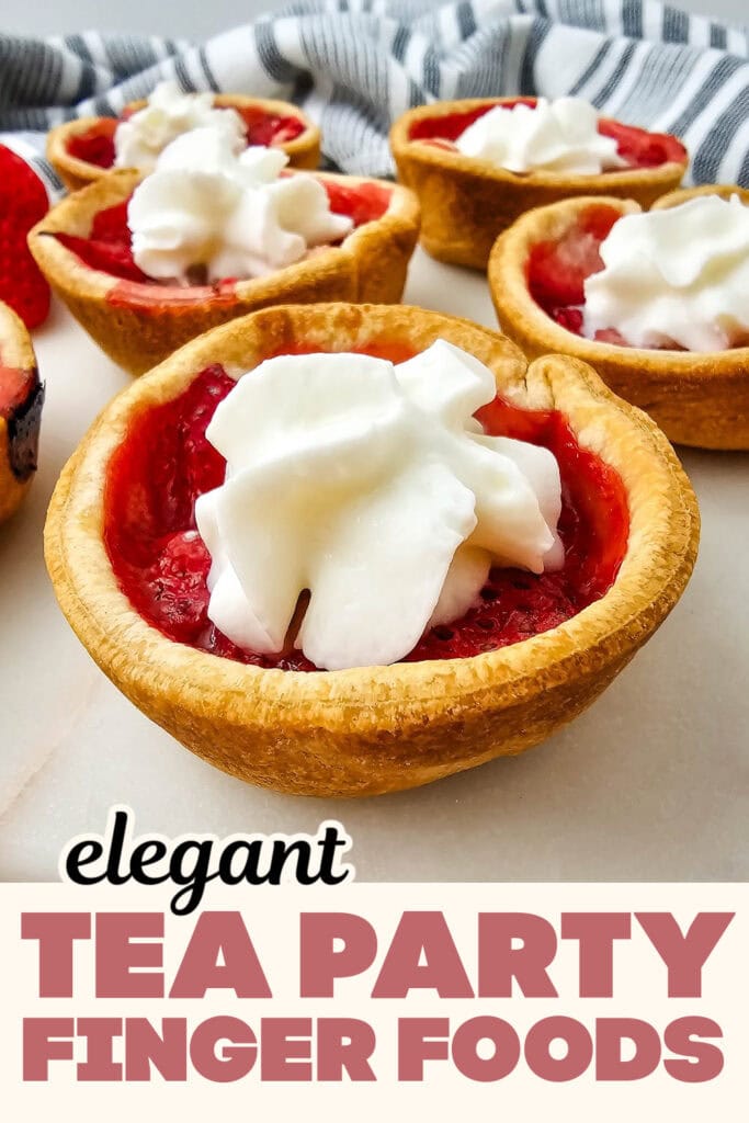 Tea Party Finger Food-Mini Strawberry Pies