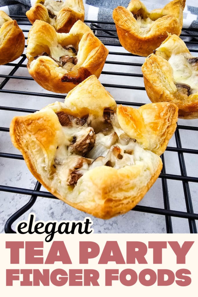 Tea Party Finger Food-Mushroom Puff Pastry Bites