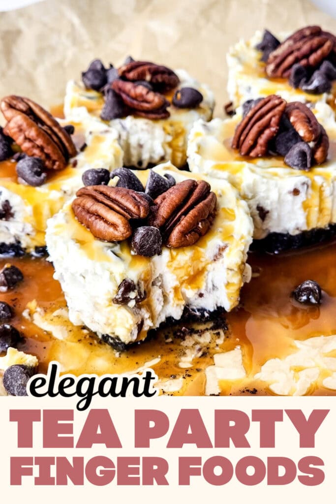 Tea Party Finger Food-No Bake Mini Turtle Cheesecakes