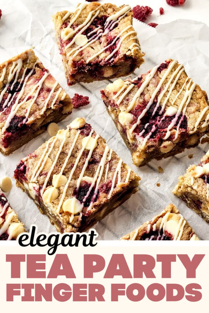 Tea Party Finger Food-Raspberry and White Chocolate Squares