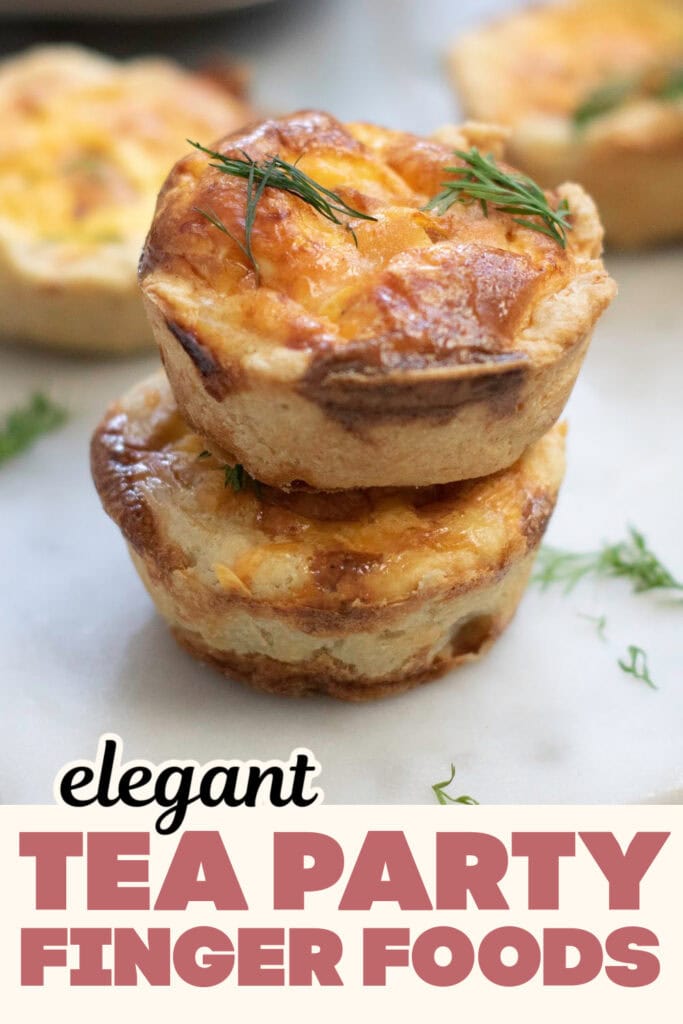 Tea Party Finger Food-Salmon and Cheese Mini Quiches
