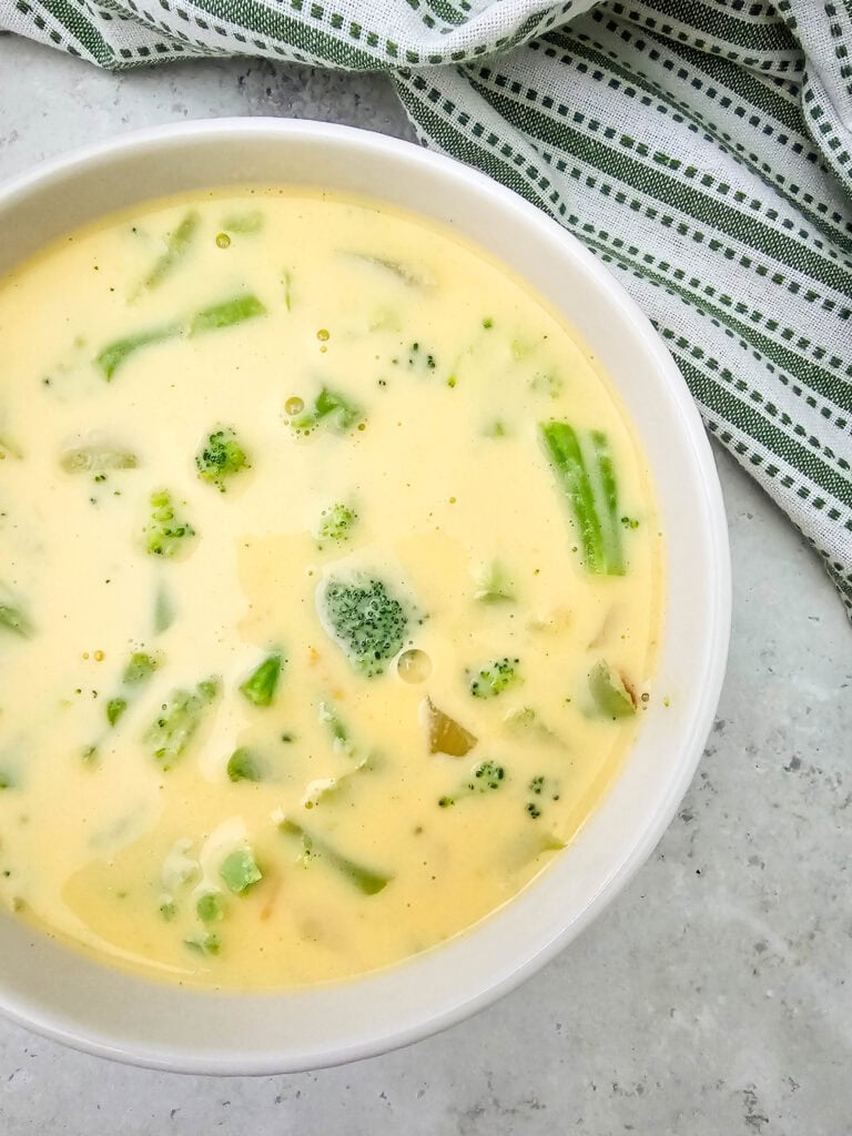 Velveeta Cheese Broccoli Soup Process Photo