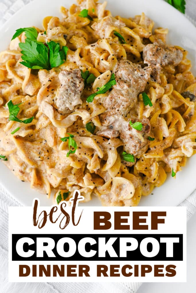 beef crockpot recipes - Crockpot Beef Stroganoff copy
