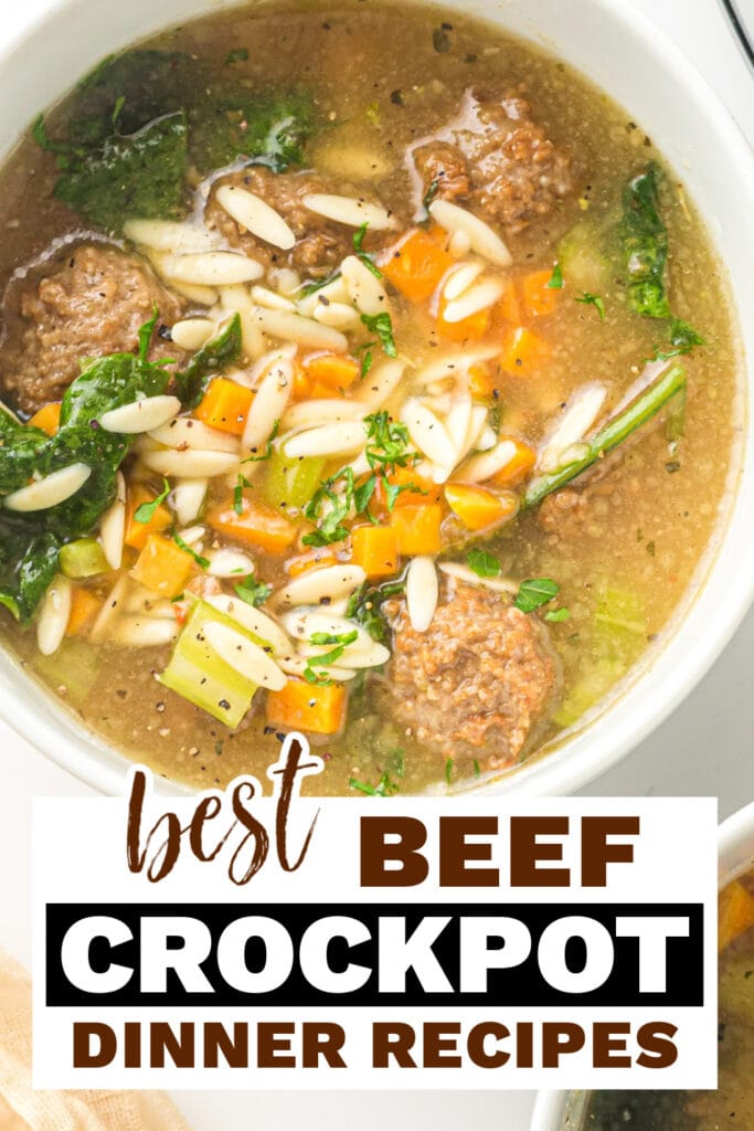 beef crockpot recipes - Slow Cooker Italian Wedding Soup copy