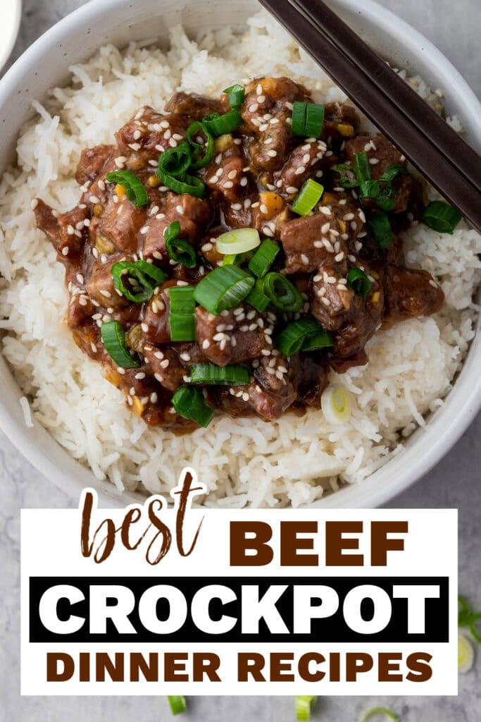 beef crockpot recipes - Slow Cooker Mongolian Beef copy