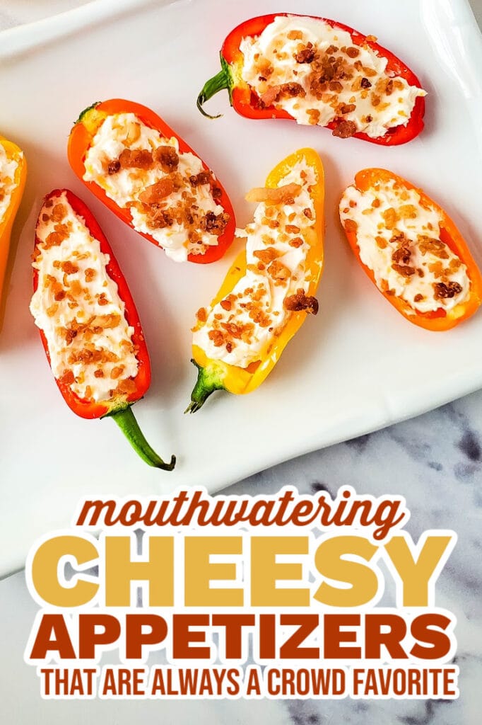 cheesy appetizers -Cheesy Bacon Stuffed Mini Peppers