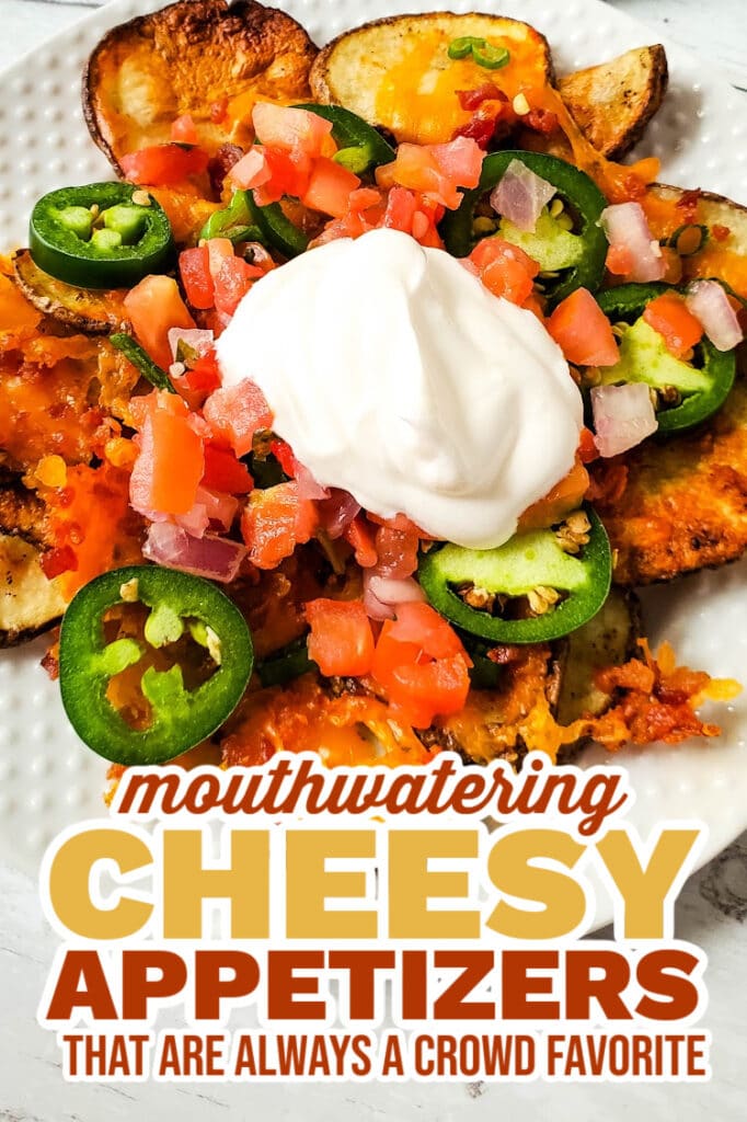 cheesy appetizers - Cheesy Baked Irish Nachos