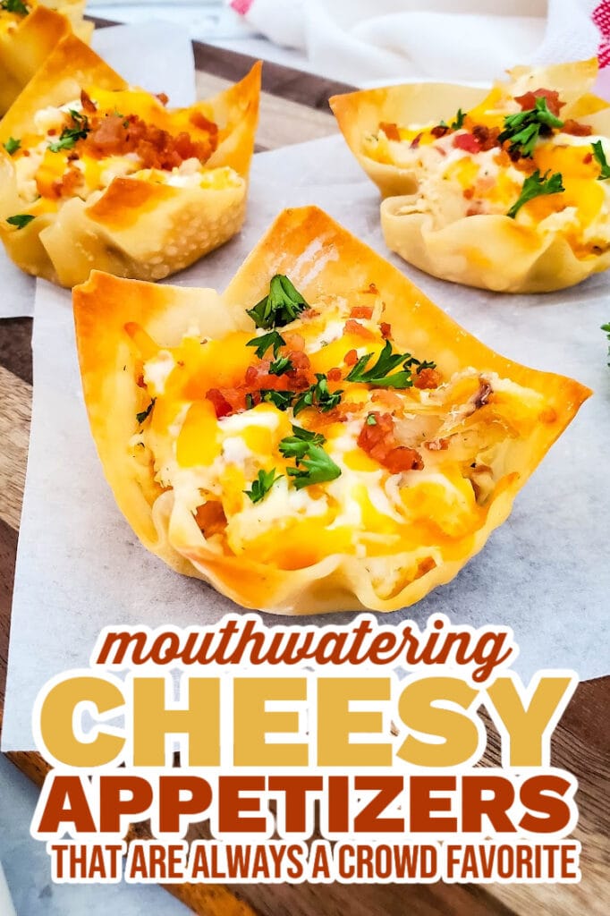 cheesy appetizers - Cheesy Ranch Chicken Wonton Cups