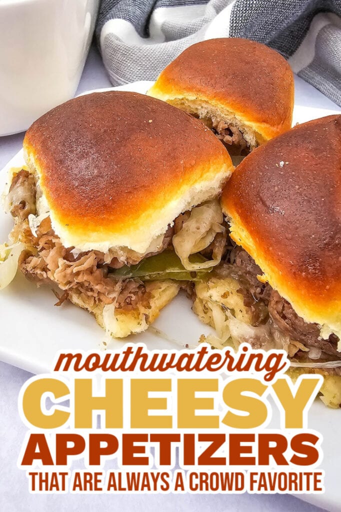 cheesy appetizers - Philly Cheesesteak Sliders