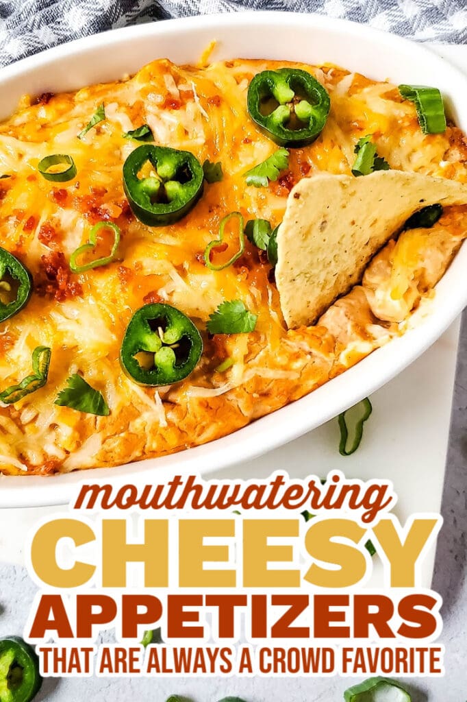 cheesy appetizers - hot cheesy bacon bean dip