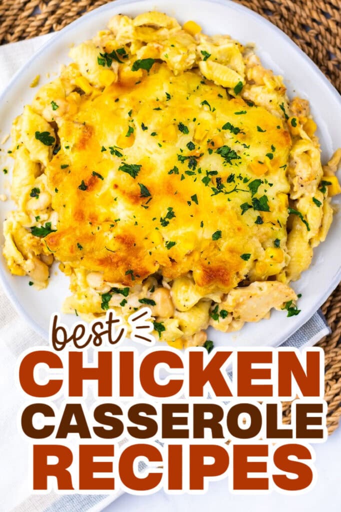 chicken casserole recipes - Baked White Chicken Chili Mac and Cheese copy