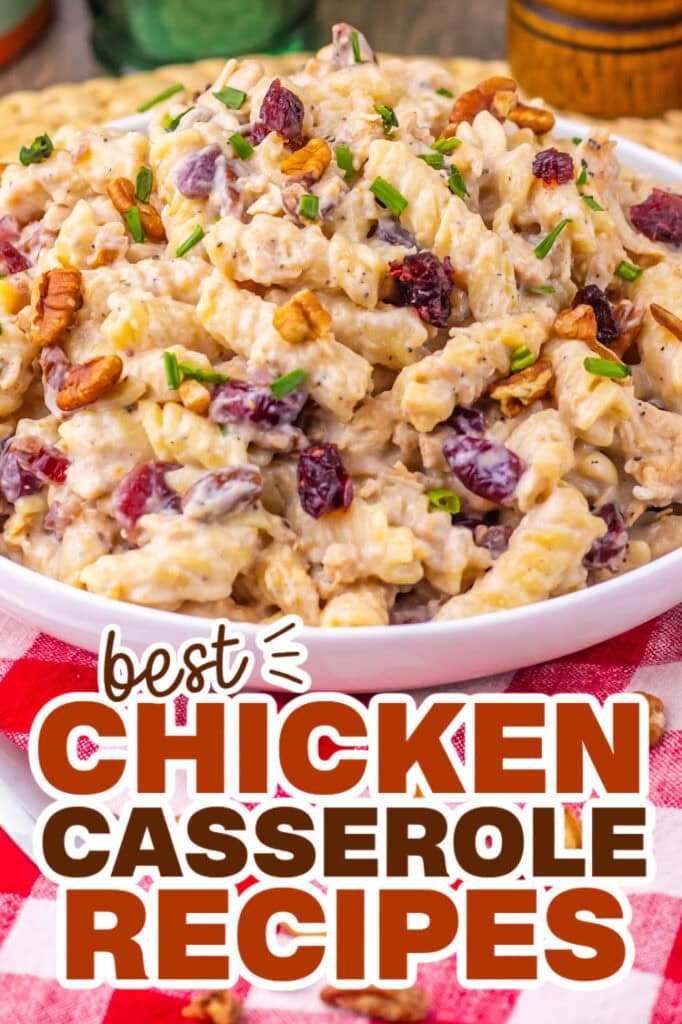 chicken casserole recipes - Cranberry White Cheddar Chicken Pasta copy