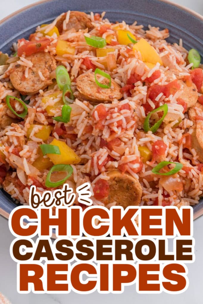chicken casserole recipes - One Pot Cajun Chicken Sausage and Rice Casserole copy