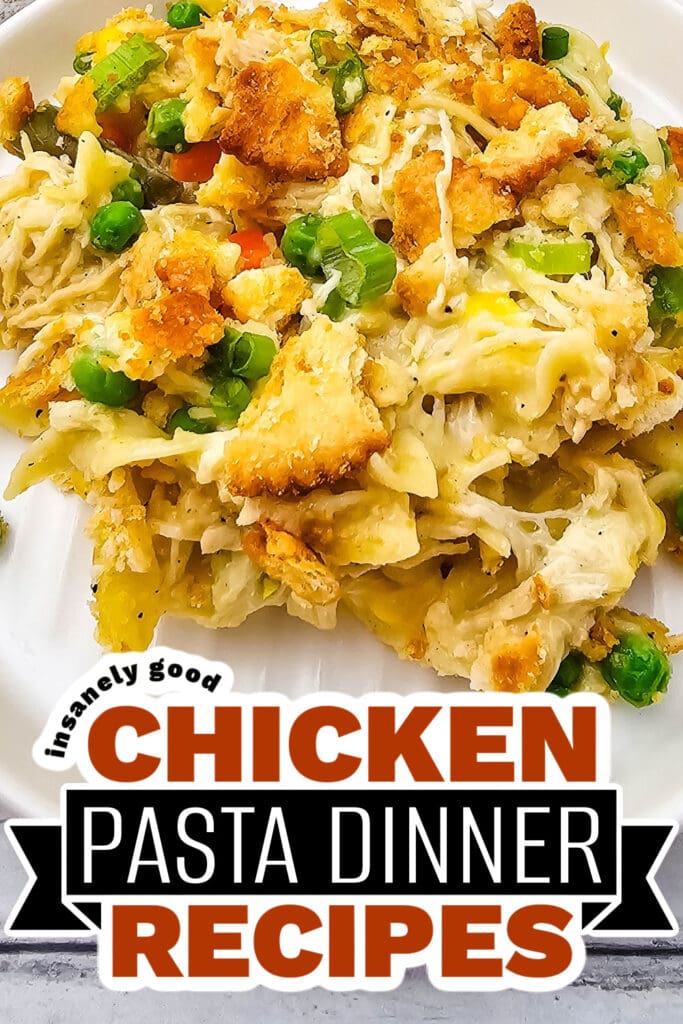 chicken pasta dinner - Chicken Noodle Casserole copy