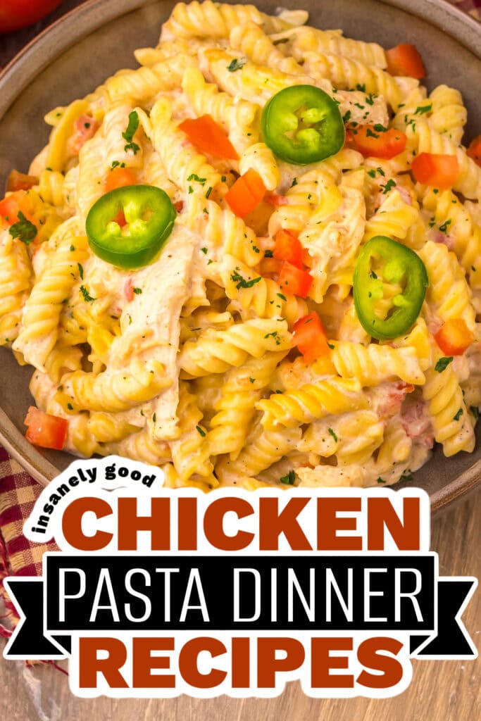 chicken pasta dinner - Slow Cooker Creamy Queso Chicken Pasta copy