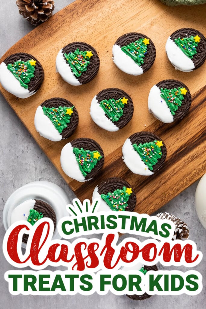 christmas classroom treats - Christmas Tree Oreos copy