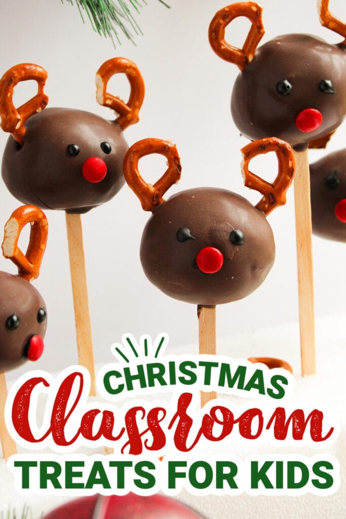 christmas classroom treats - Reindeer Cake Pops copy