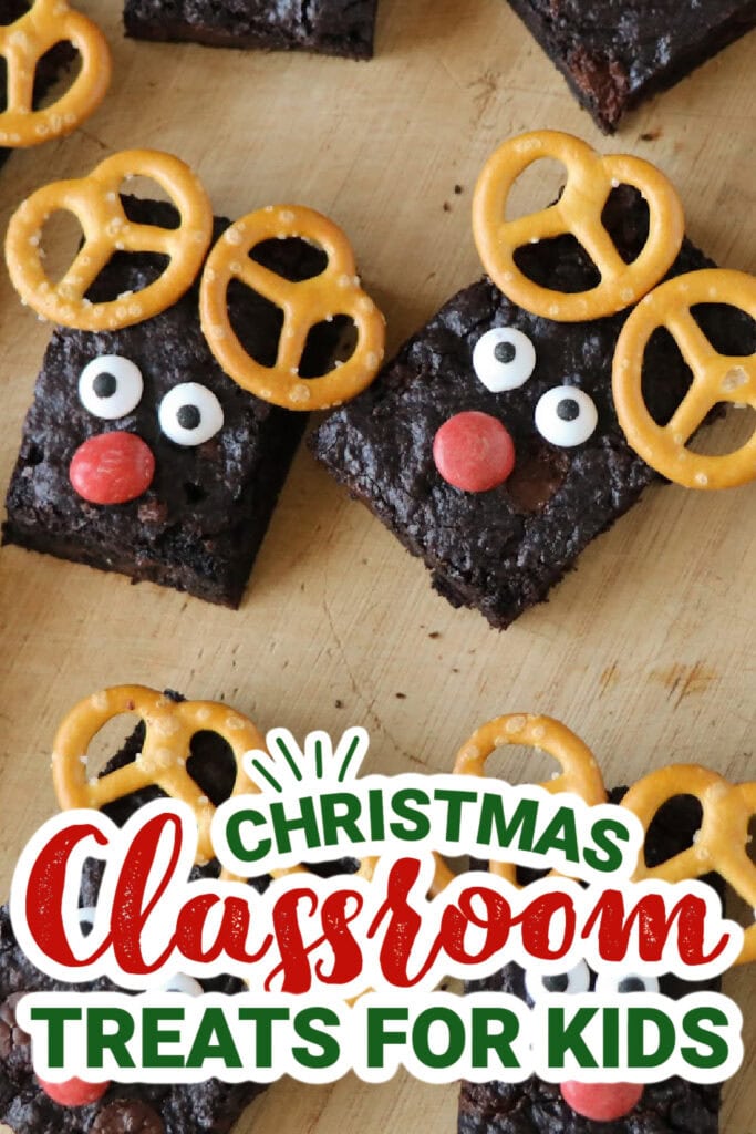 christmas classroom treats - Rudolph Brownies copy