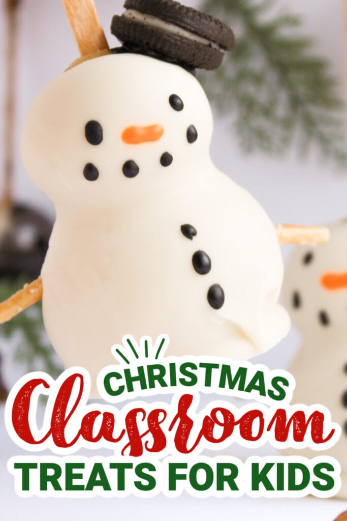christmas classroom treats - Snowman Cake Pops copy