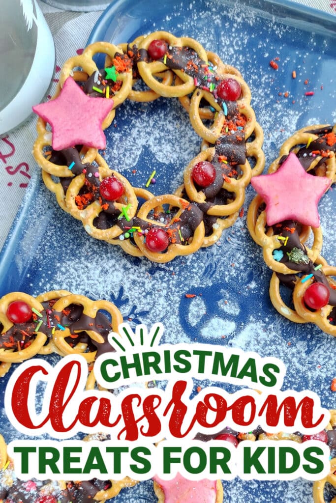 christmas classroom treats -Merry Christmas Wreath