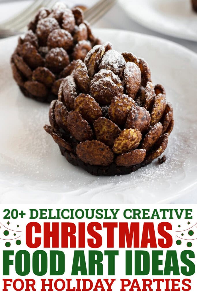christmas food art - Christmas Edible Chocolate Pine Cones copy