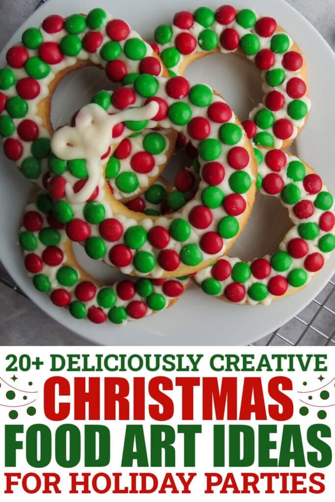 christmas food art - Christmas Wreath Sugar Cookies copy
