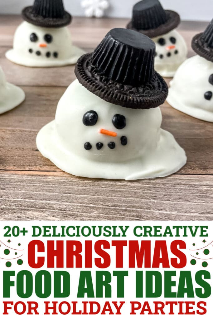 christmas food art - Cookie Dough Snowman Truffles copy