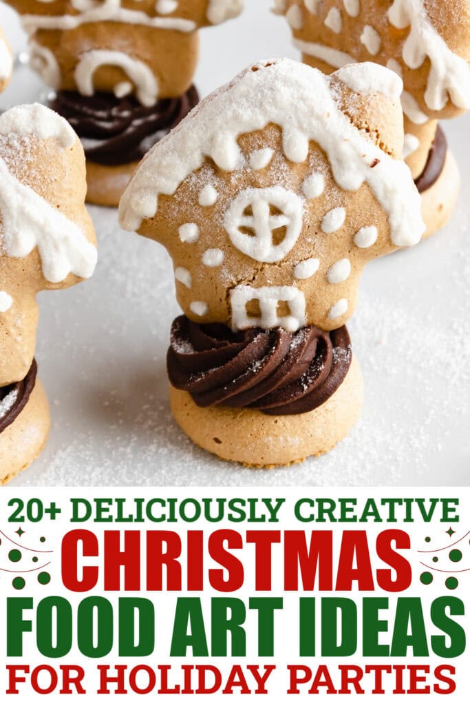 christmas food art - Gingerbread House Macarons copy