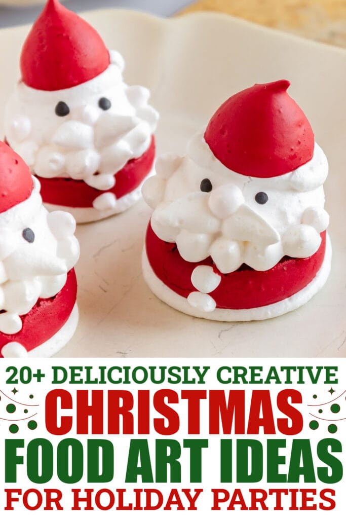 christmas food art - Santa Claus Meringue Cookies copy