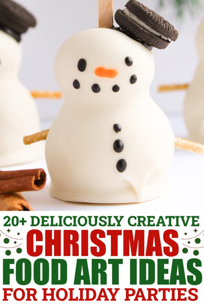 christmas food art - Snowman Cake Pops copy