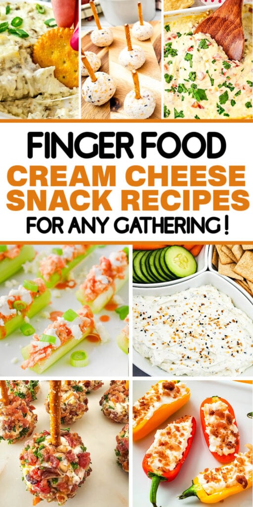 cream cheese dips and appetizers pin