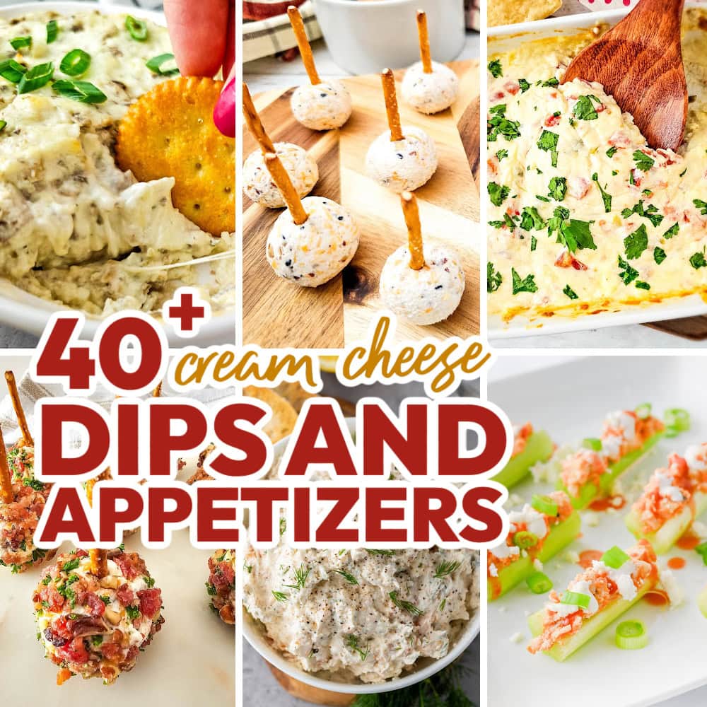 cream cheese dips & appetizers featured image
