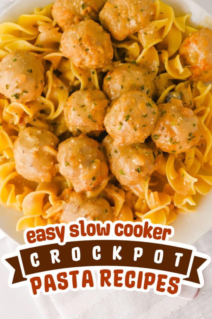 crockpot pasta recipes - Slow Cooker Creamy Meatballs copy