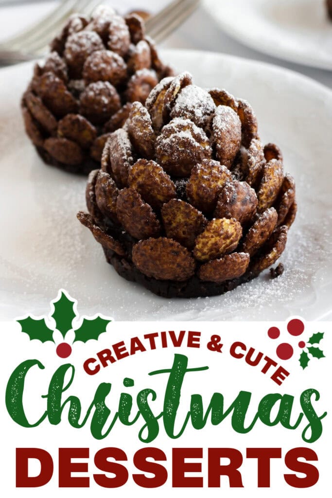 cute christmas desserts - Christmas Edible Chocolate Pine Cones copy